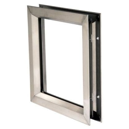 NGP (National Guard) L-CVFM-SS Stainless Steel Vision Lite Frame for 3/16″, 1/4″ or 5/16″ Glass, 1-3/4″ Thick Door