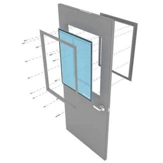 Hollow Metal Door with Lite Kit & Glass