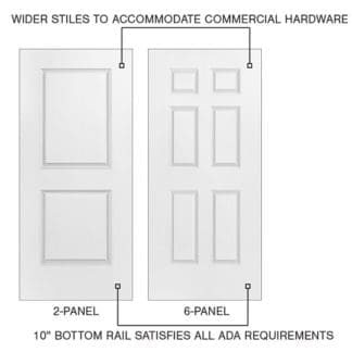 Molded 2 or 6 Panel Solid Core Doors